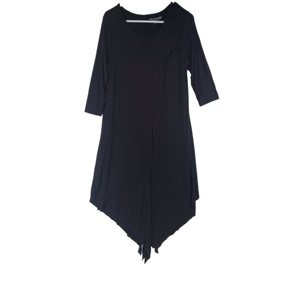 Soft Surroundings Alexandra Dress Womens  M Layered 3/4 Sleeve Black Flowy - Picture 1 of 6
